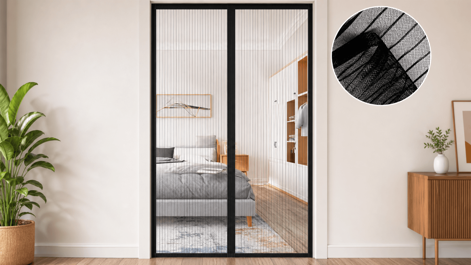 Immagine di Zanzariera magnetica per porte al 38%: occasione anti-insetti