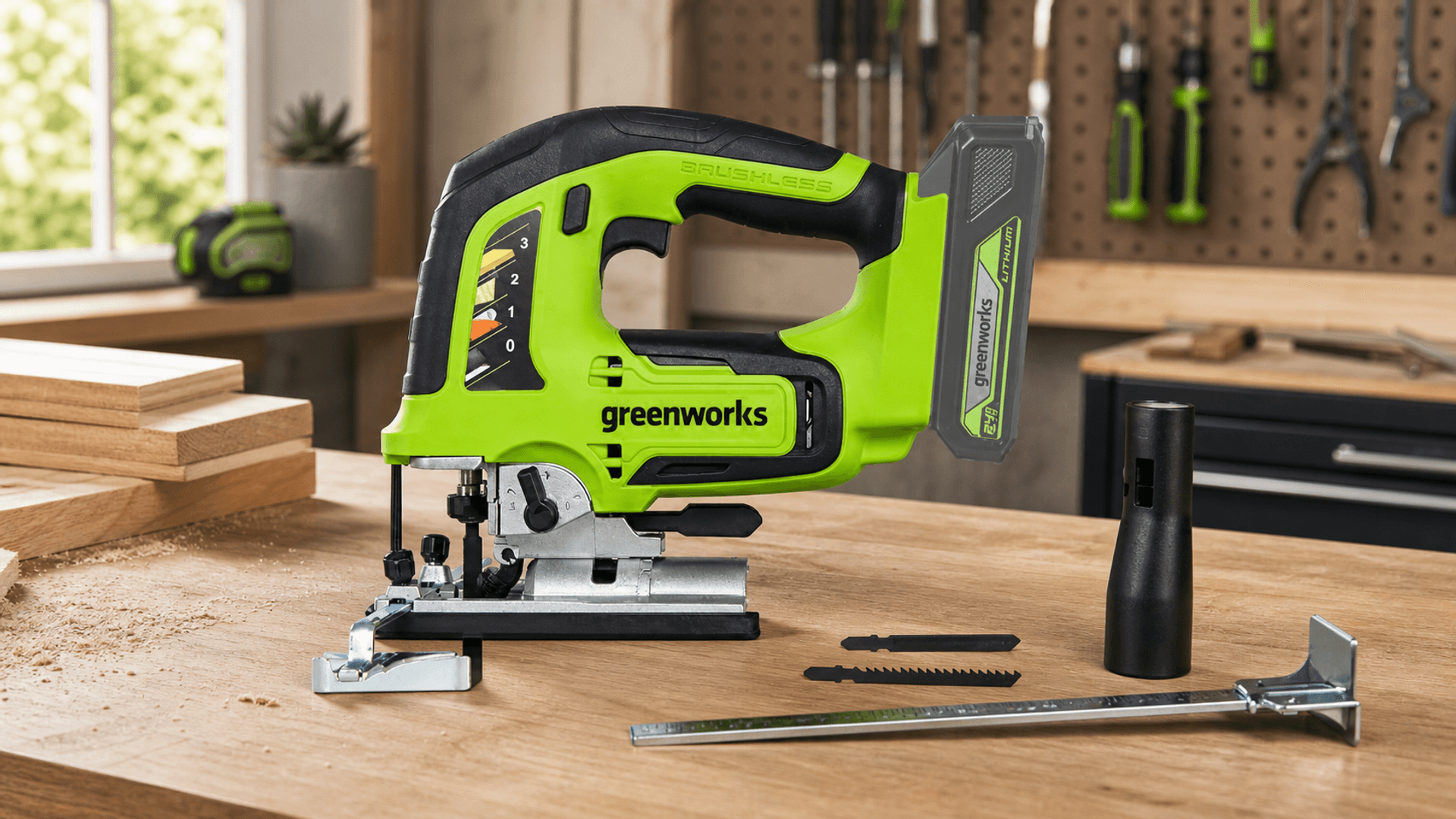 Immagine di Seghetto alternativo a batteria Greenworks a 49,99€: taglio del 55%