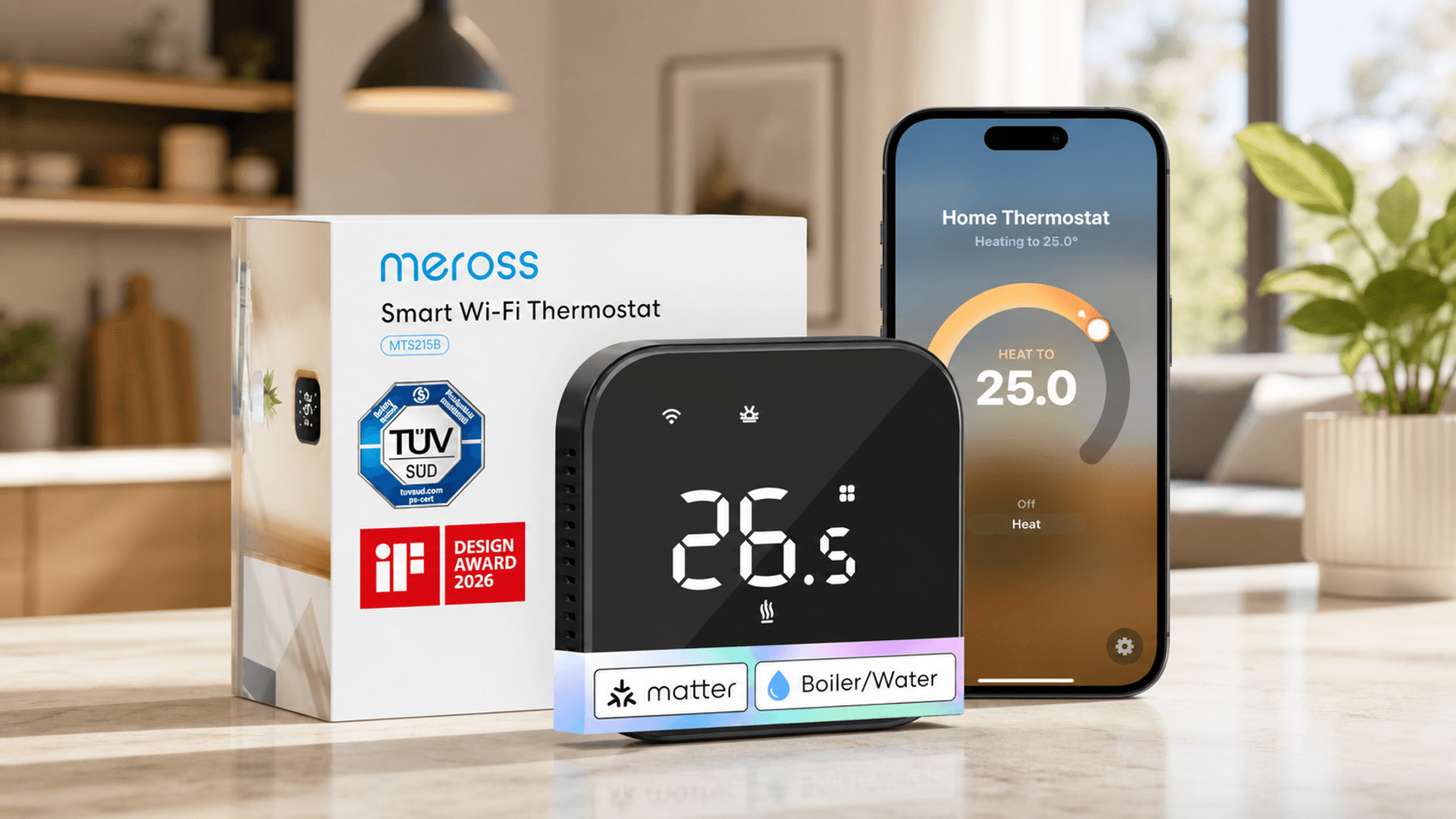 Immagine di Termostato smart Meross Matter al 30%: ora costa molto meno