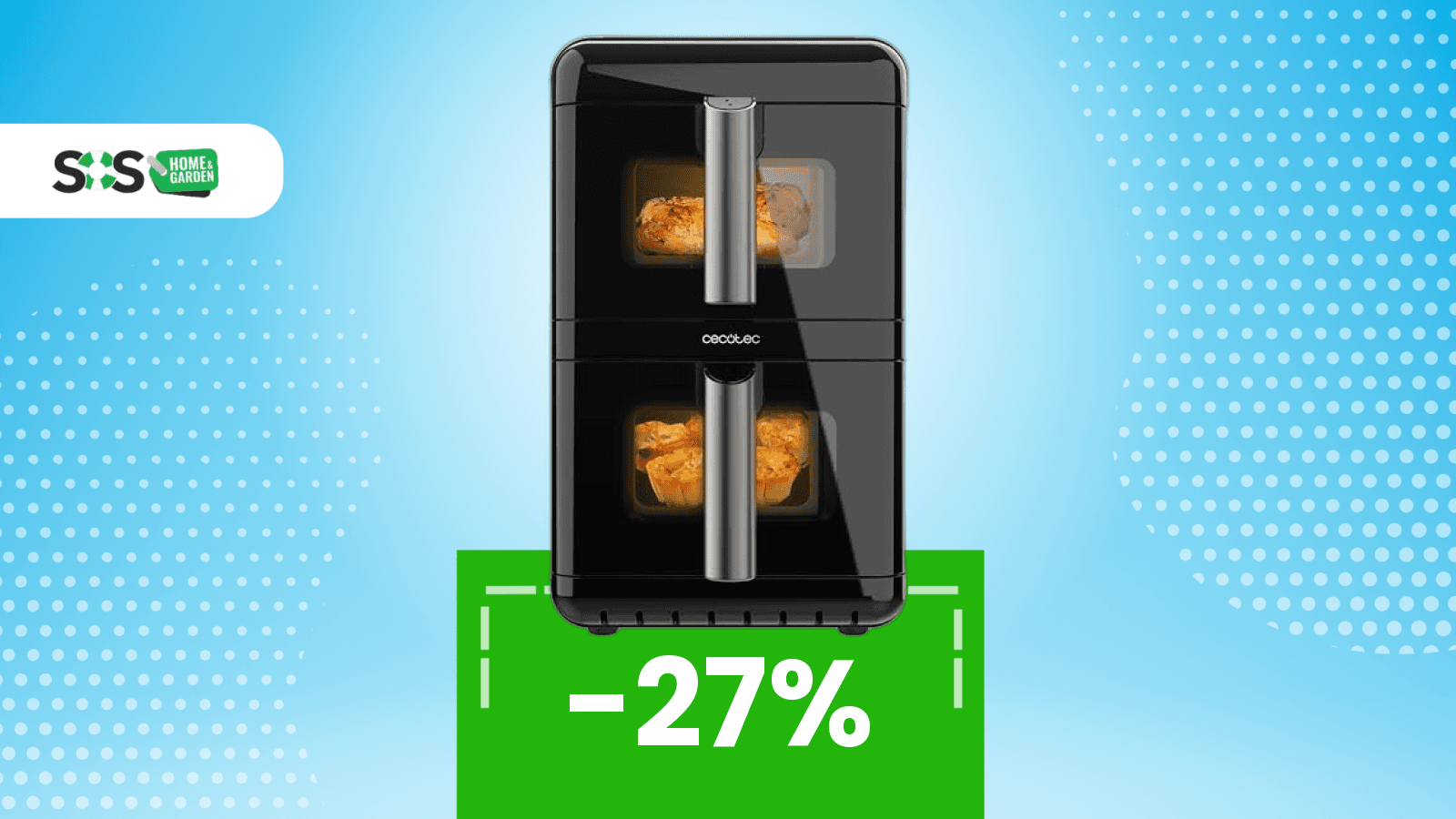 Immagine di La friggitrice ad aria “a due piani” che sembra un palazzo: ora sotto i 90€