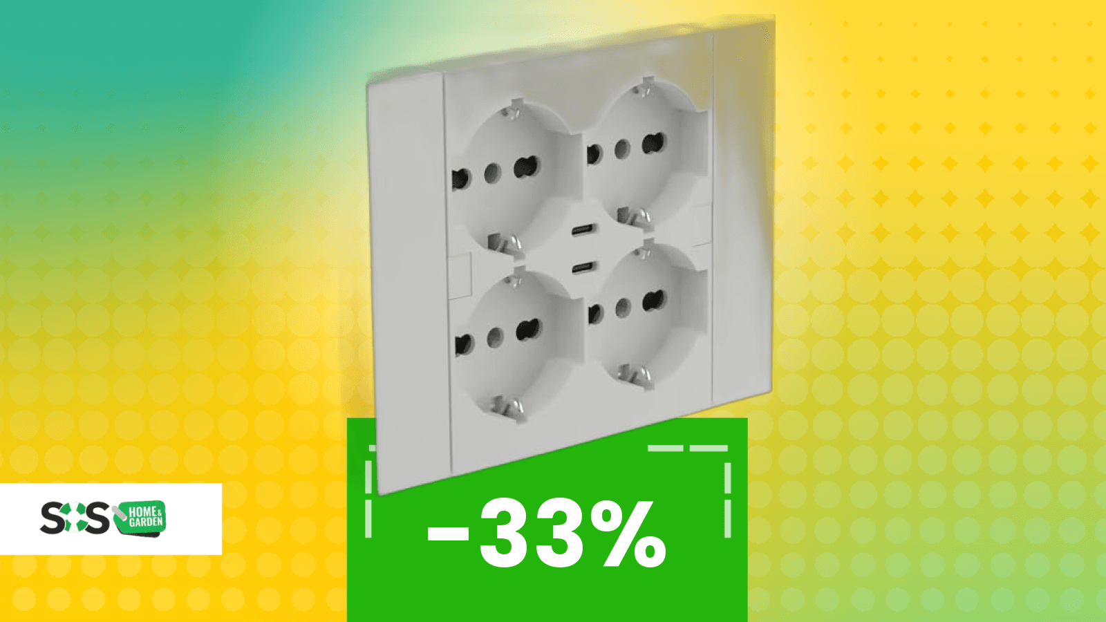 Immagine di Addio cavi in giro: multipresa da incasso con 2 USB-C in offerta