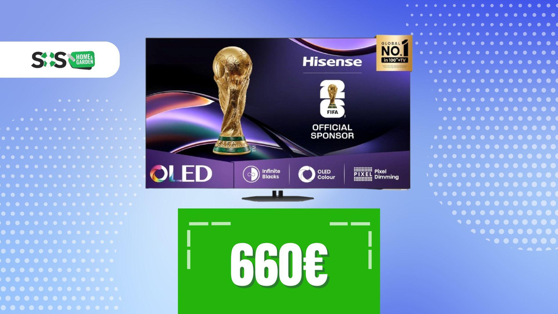 Immagine di Hisense Smart TV OLED 55" 4K a soli 659€ su Amazon!