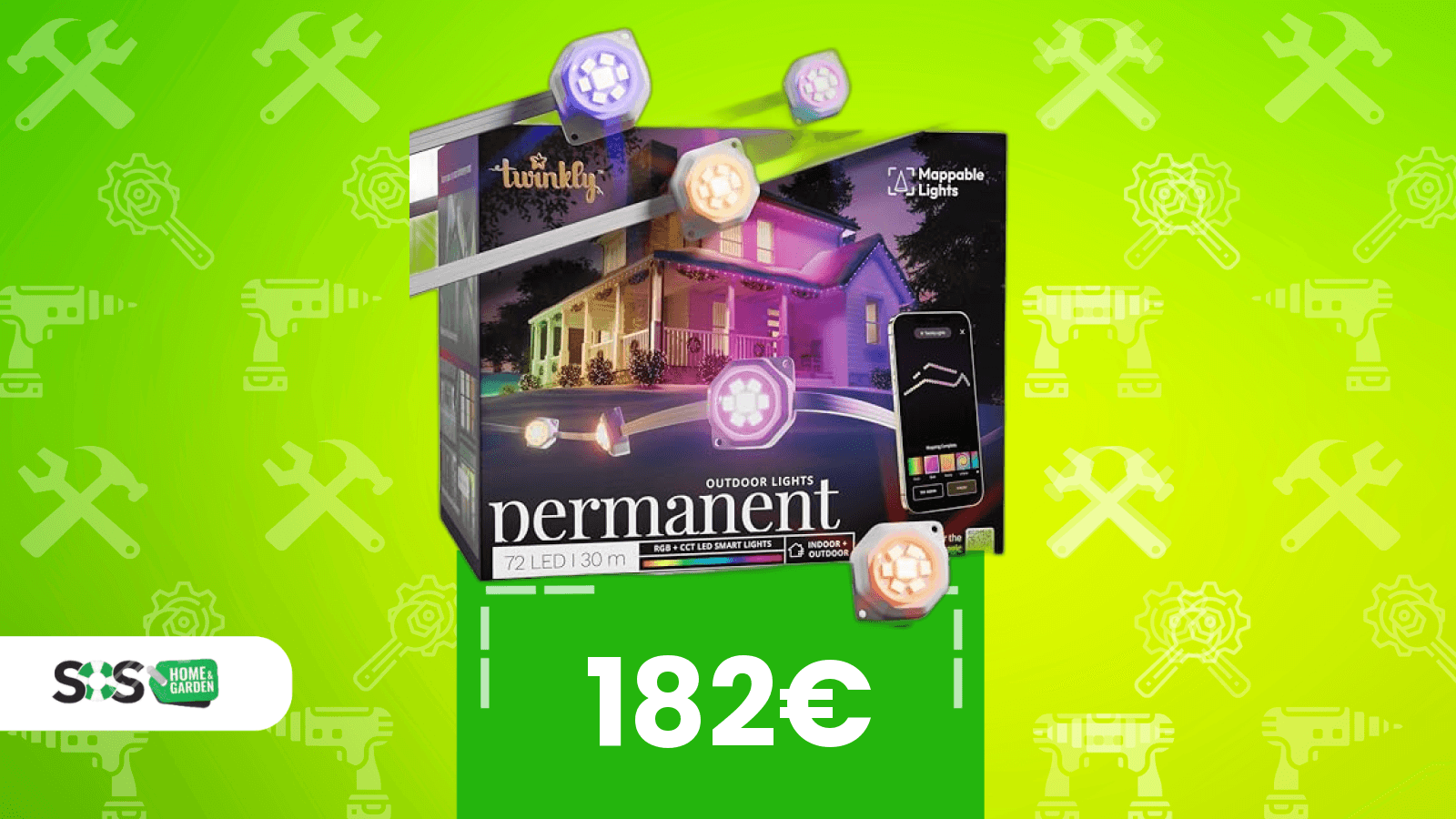 Immagine di Twinkly Permanent Lights 72 LED RGB per Esterno a soli 182€