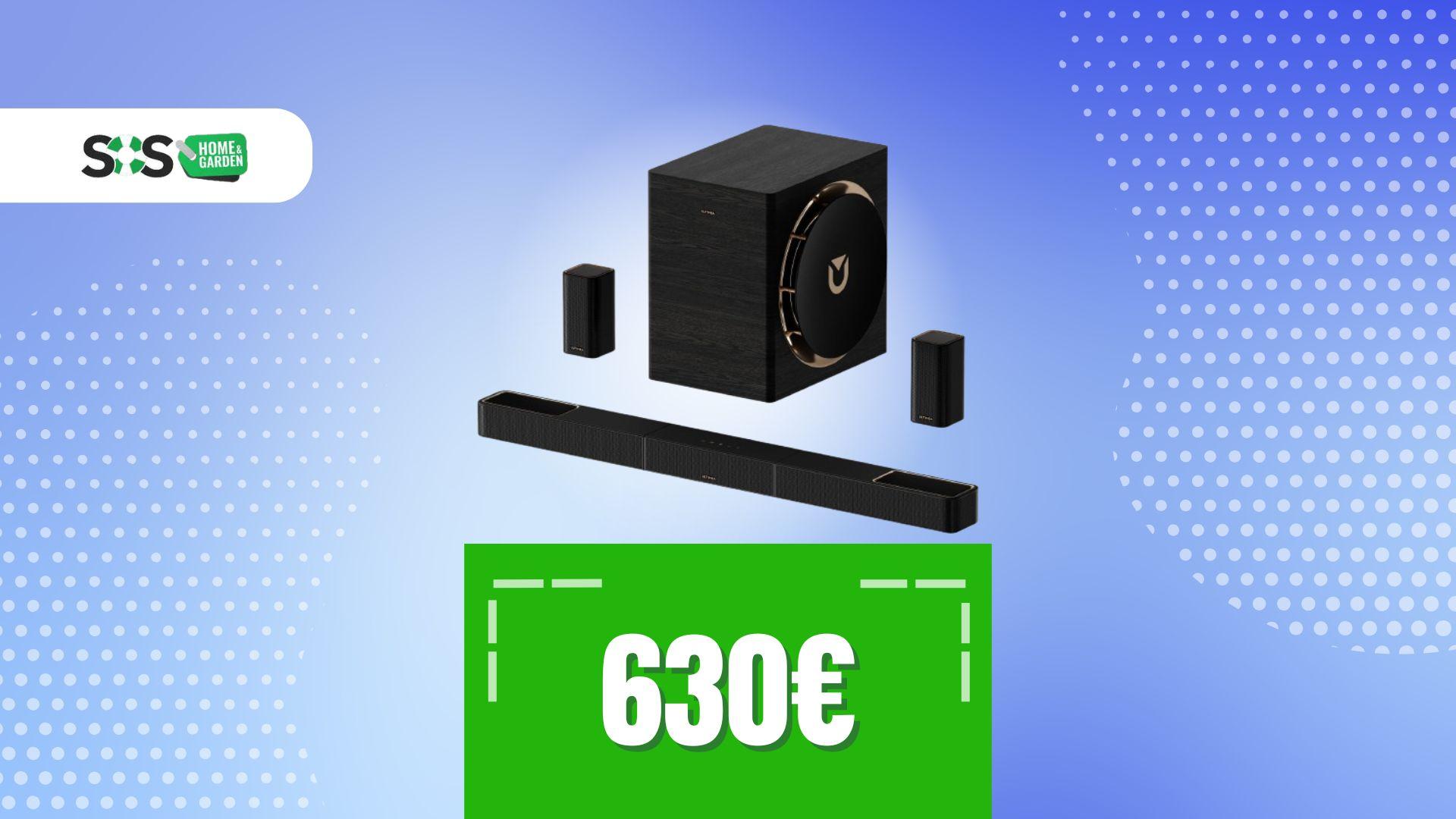 Immagine di Se vuoi bassi devastanti, questa soundbar ULTIMEA da quasi 1000W ora è in offerta