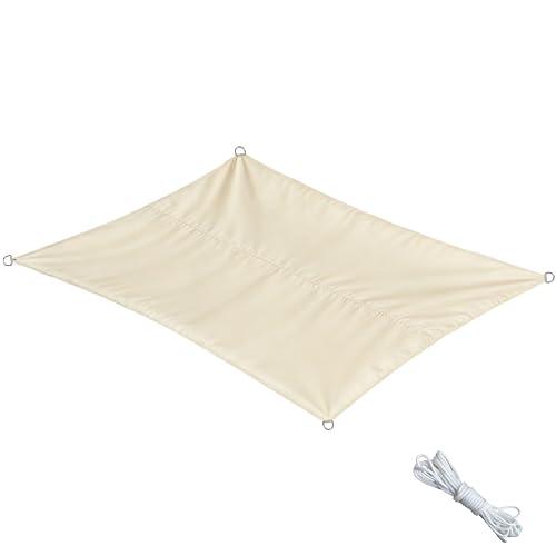 Purovi Tenda da Sole per Esterno - Telo Ombreggiante Impermeabile, 3,5 x 5m - Vela Parasole per Giardino, Terrazzo e Piscina - Copertura con Anelli Rettangolare 