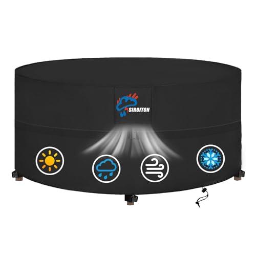 SIRUITON Copertura per mobili da giardino,185x122x74 cm,con aperture di ventilazione,impermeabile,antivento,resistente ai raggi UV,antistrappo,420D Oxford,copertura per