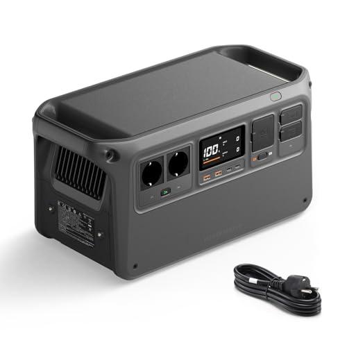 DJI Power 1000 V2 generatore di corrente portatile, power station, centrale elettrica, batteria LFP da 1024 Wh, uscita stabile da 2600 W, ricarica 0-80% in 37 min, Pannello solare pieghevole da 120 W