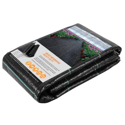 Dripex Telo Pacciamatura con Picchetti, Telo Anti Erbacce per Orto, Giardino, Permeabile all'Acqu, Stabilizzazione UV, Barriera per Erbaccia