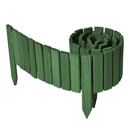 Garronda Rollborder Recinzione in legno flessibile bordatura giardino bordura per aiuola staccionata in legno cordolo Decorazione da frutteti Palizzata GD-0149