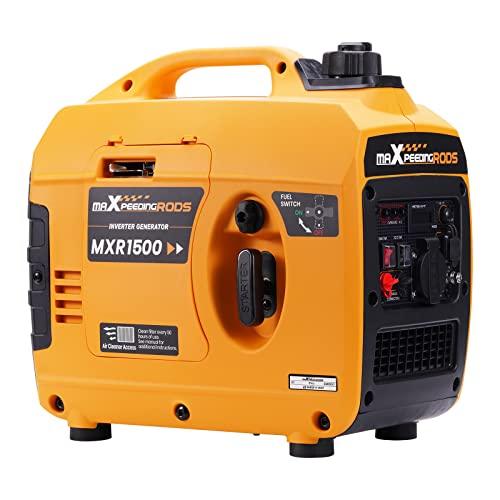 maXpeedingrods 3300W Generatore di Corrente Inverter Silenziato a Benzina 4 Tempi per all'Aperto Campeggio Partito Generator Elettrico Emergenza Portatile con Prese USB e 230V Leggero per Garage