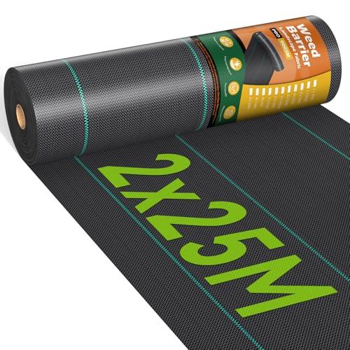 iropro Telo Pacciamatura Anti Erbacce, Telo Anti Erbacce Orto, Giardino, Tessuto Permeabile all'Acqu, Stabilizzazione ai Raggi UV,Barriere Contro Le Erbe Infestanti