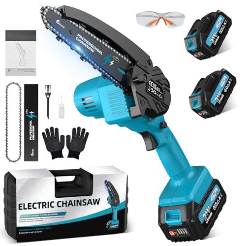 Mini Motosega a Batteria, Sega a Batteria per Potatura per il Taglio del Legno Giardini